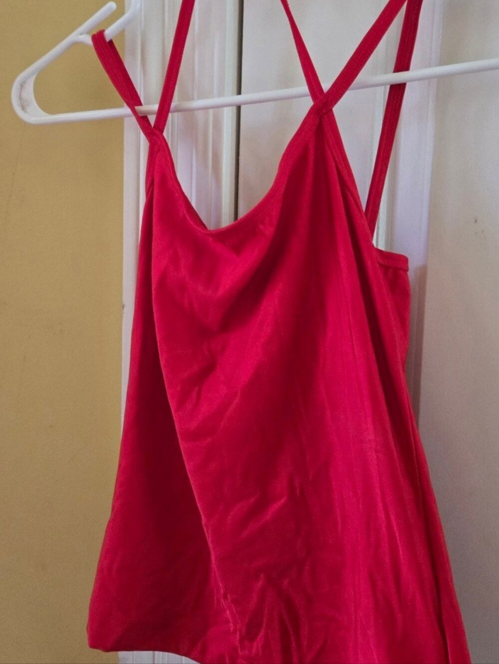 Vibrant Y2k Era Formula X Red Women's Halter Strappy Sexy Top Going Out Festival